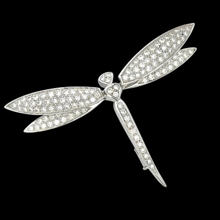 Diamond Dragonfly Brooch